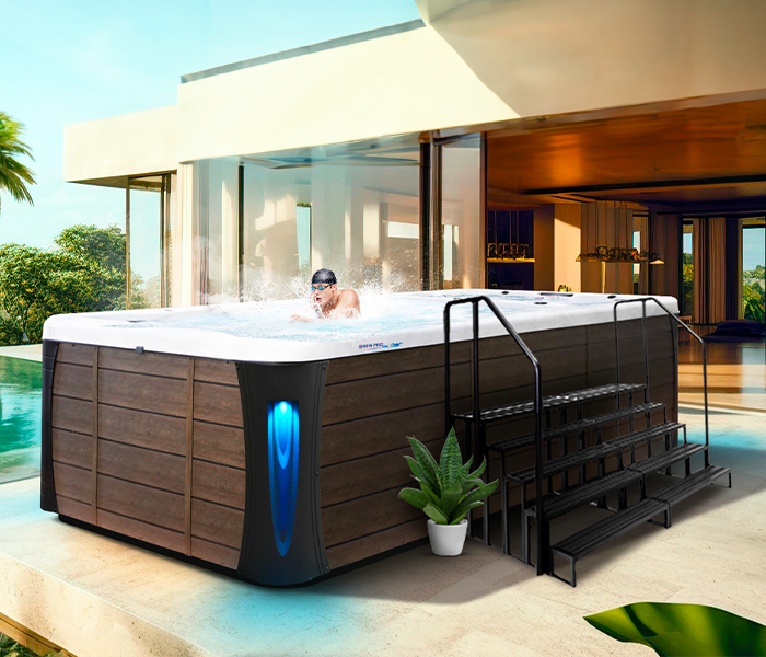 Calspas hot tub being used in a family setting - Longview
