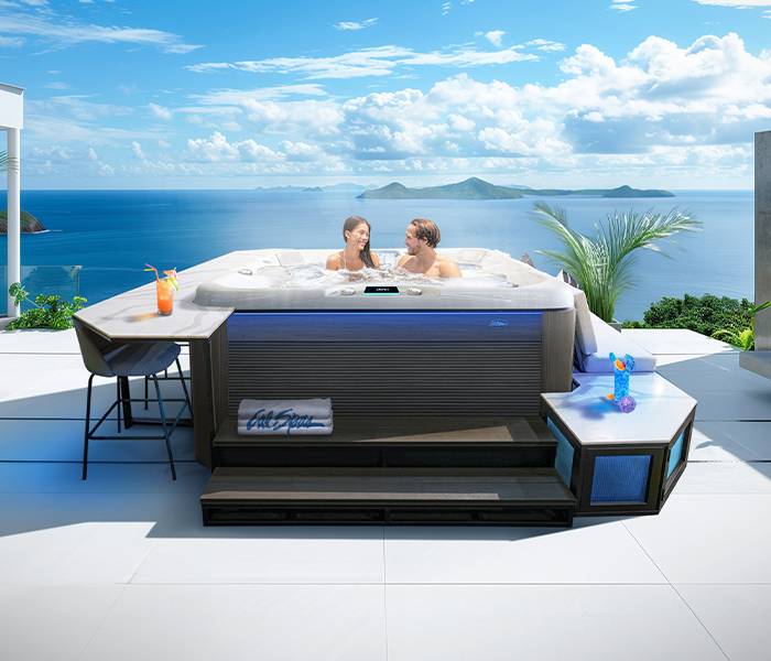 Calspas hot tub being used in a family setting - Longview